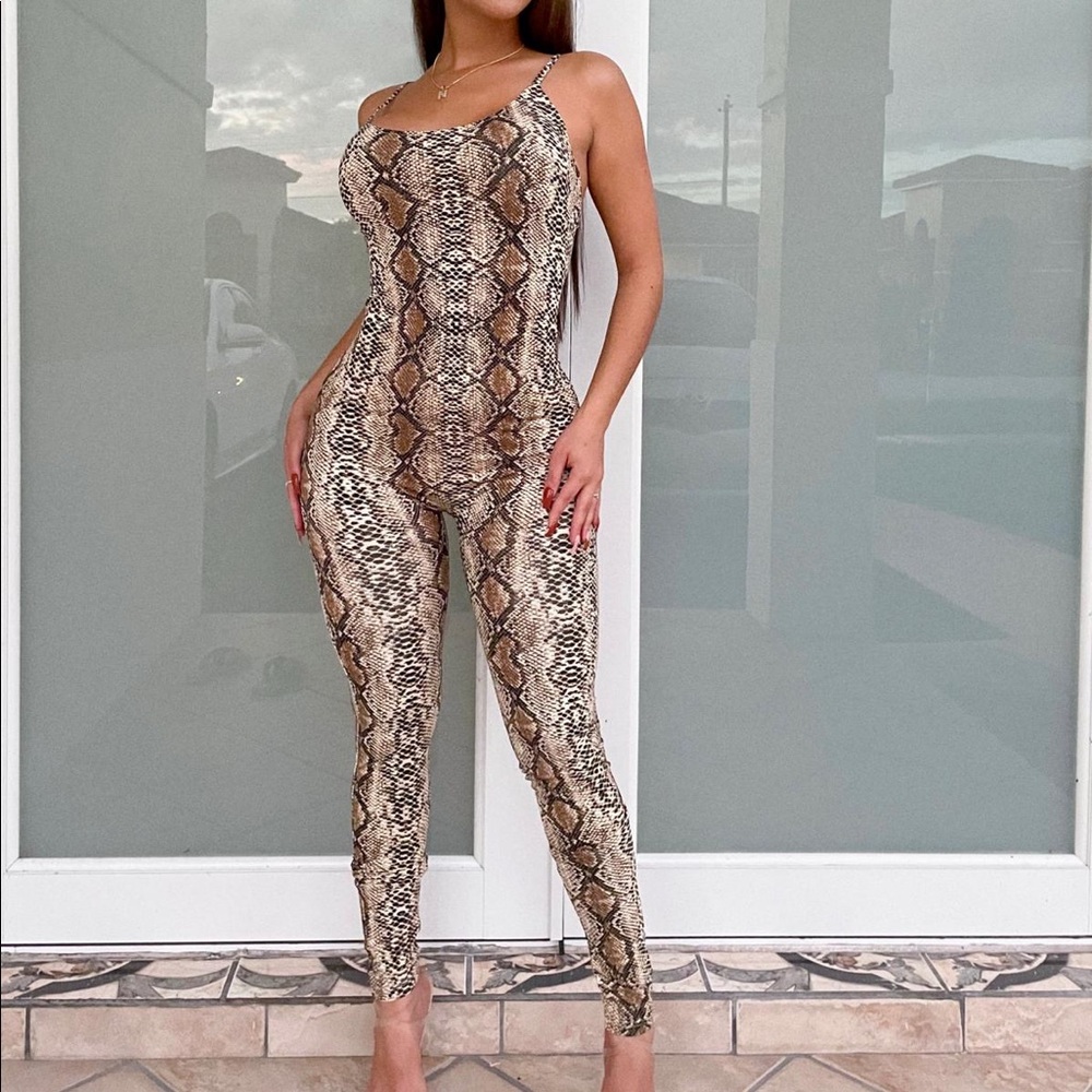 Snake Print Jumpsuit